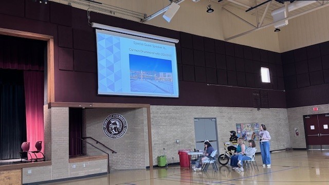 Sign showing our Guest Speaker's name