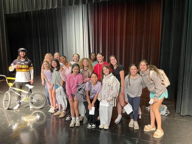 student performers with BMX guest performer