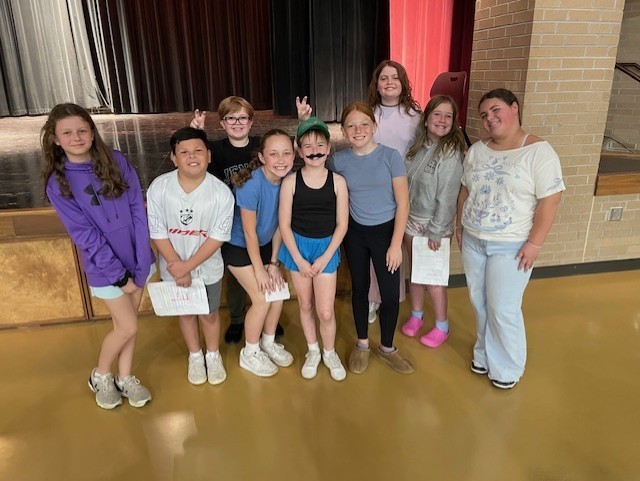 5th graders who performed the skit for the assembly