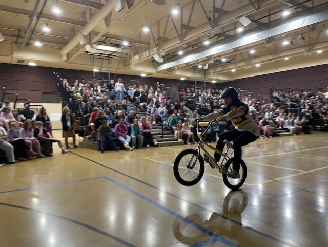 BMX rider performing a trick