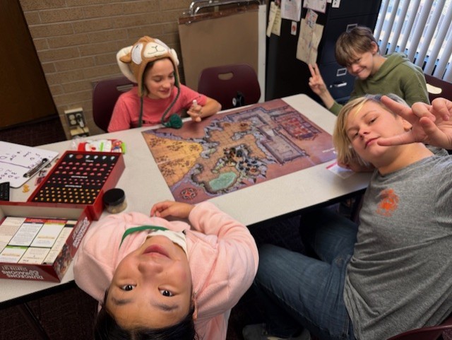 students participating during the strategic gaming lunch club