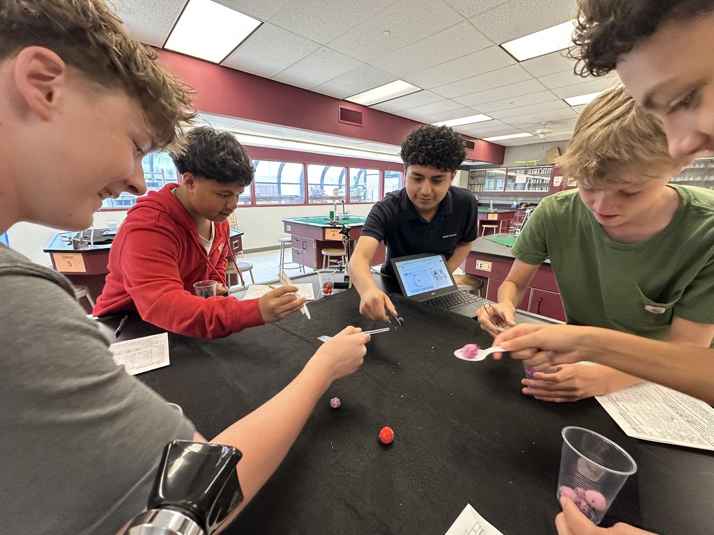 students doing science lab