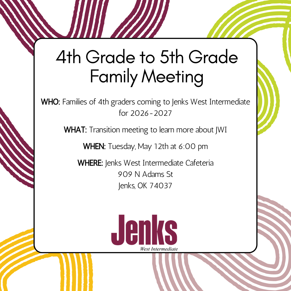 Invitation for families of incoming 5th graders to attend meeting