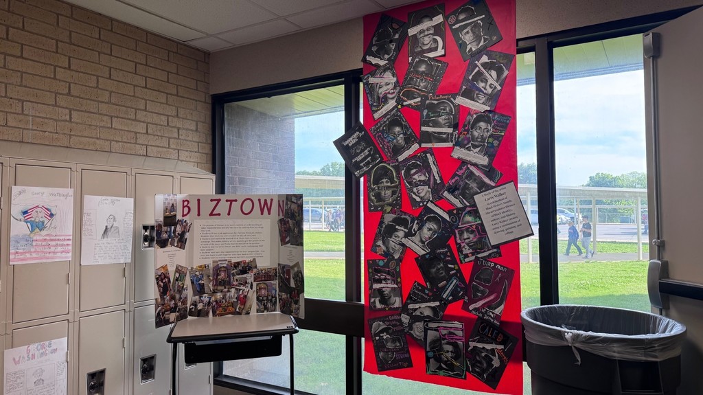 Biztown and Black history month displays at the celebration of learning