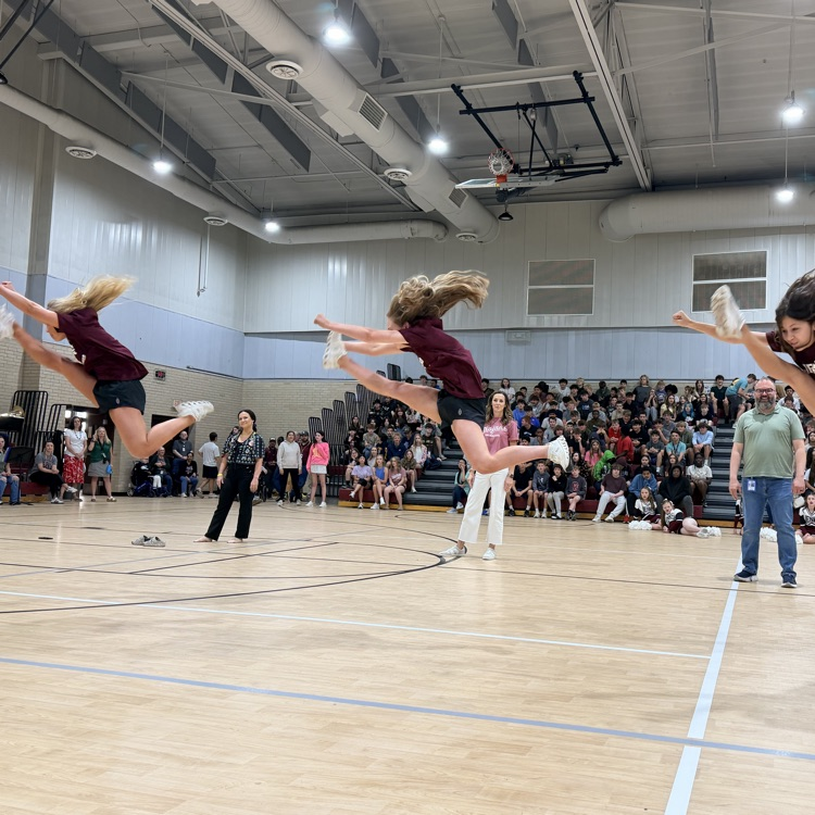 cheer squad jumping 