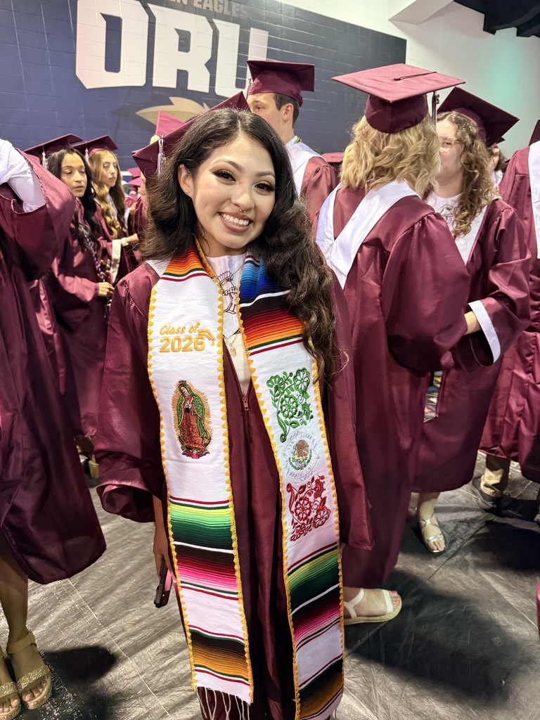 a student in graduation regalia