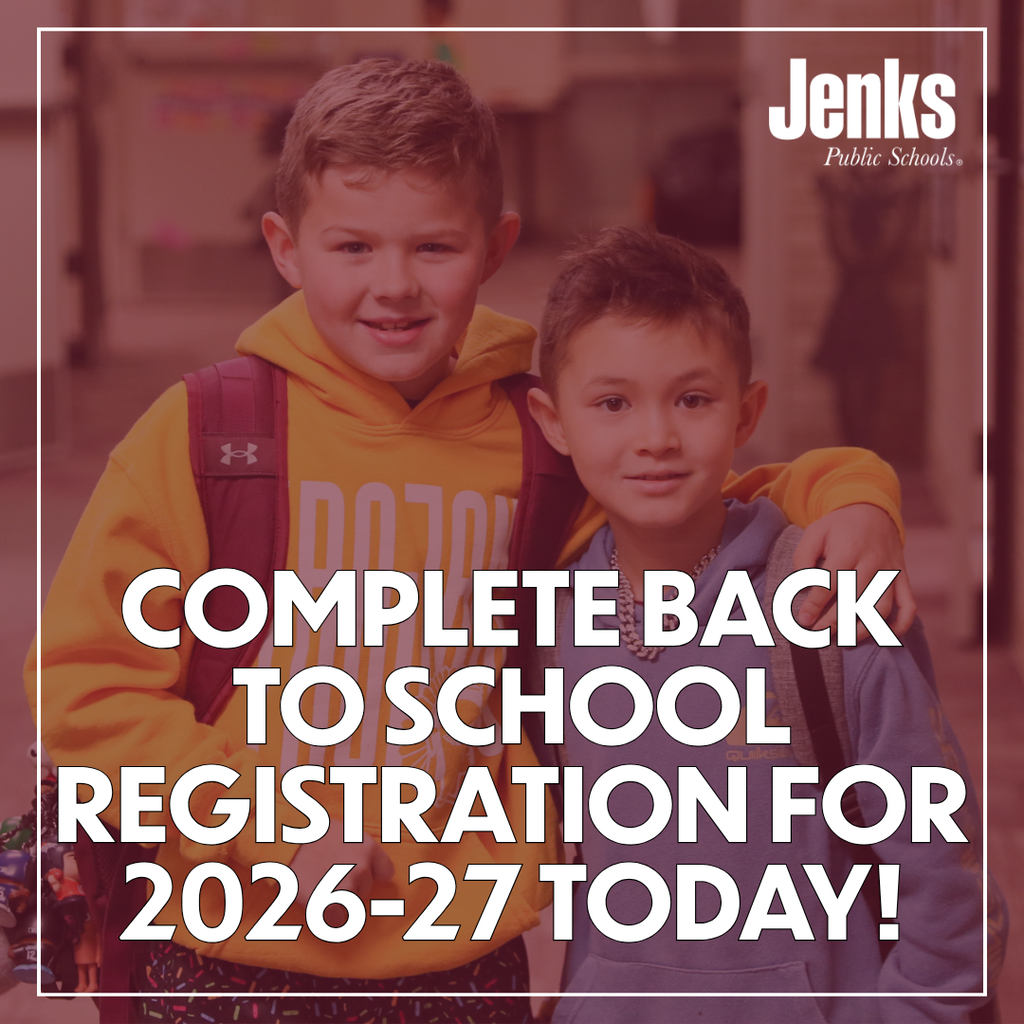 photo of two boys with their arms around each other. graphic says complete back to school registration for 2026-27 today