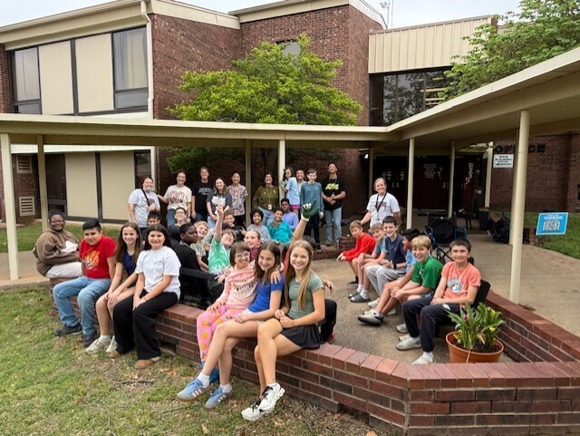 Peers with Purpose students posing on front steps