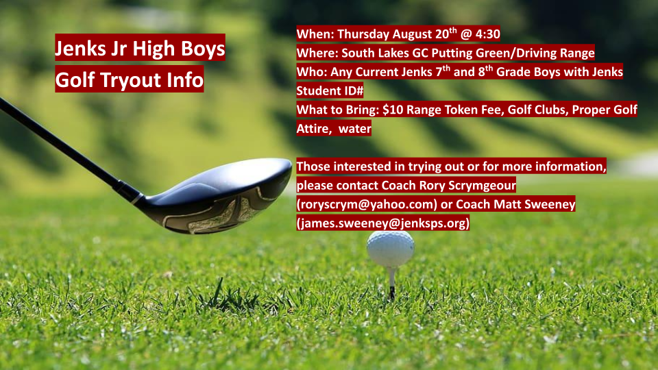 boys golf try-out info