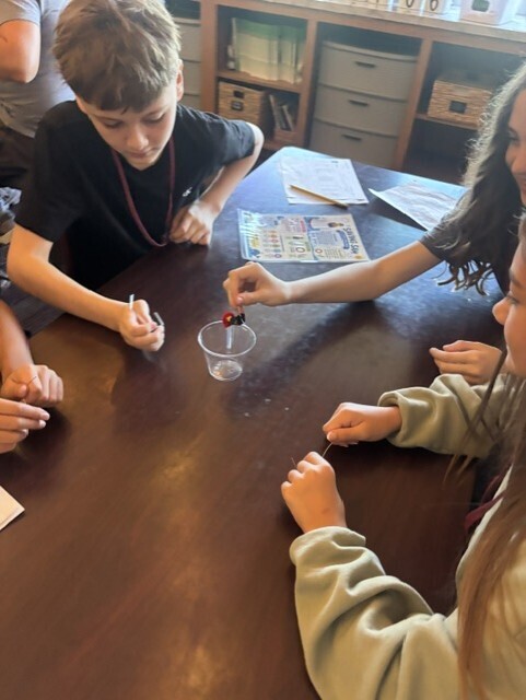 students working together at a table