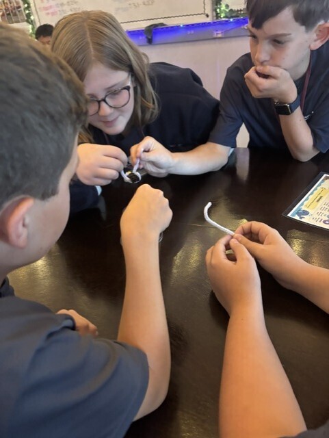 students working together at a table
