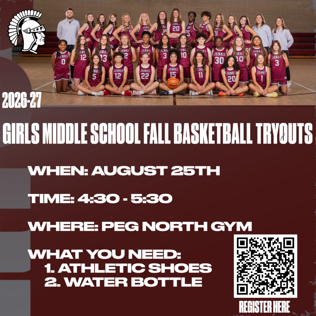 middle school girls basketball tryout info flier