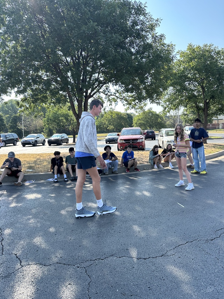 students outside
