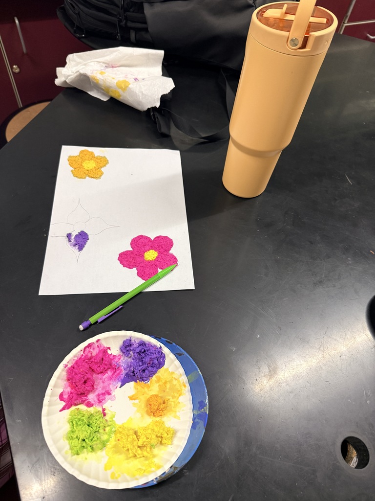 Art project showing flowers