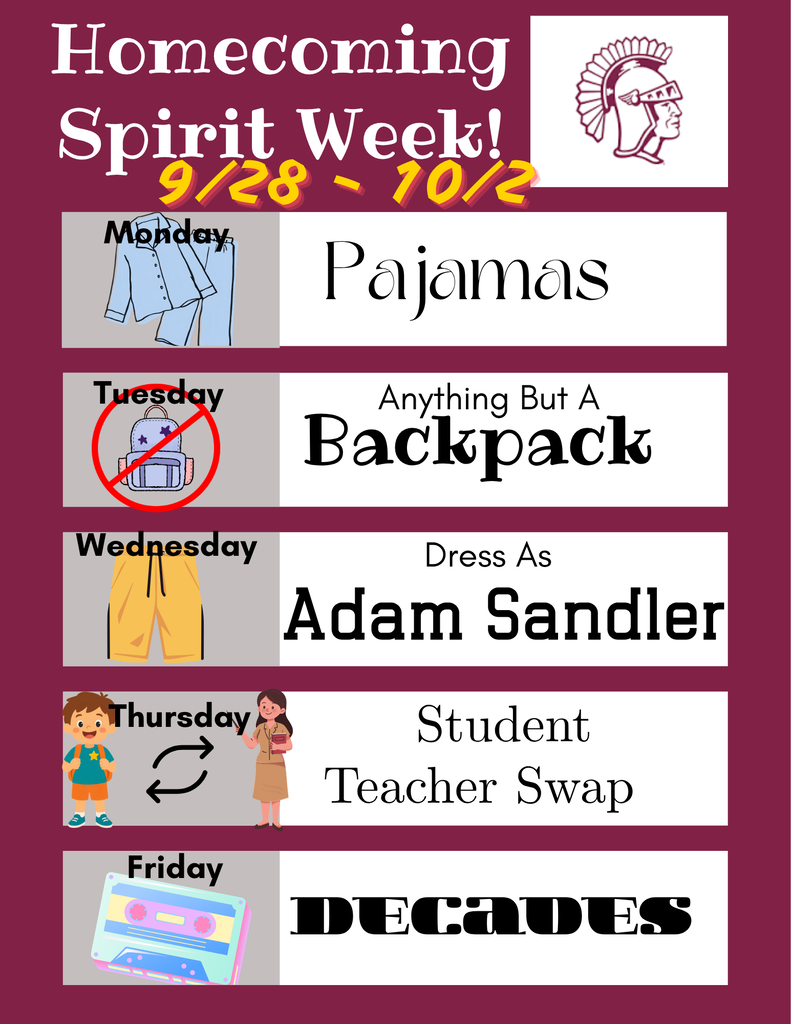 spirit week flier