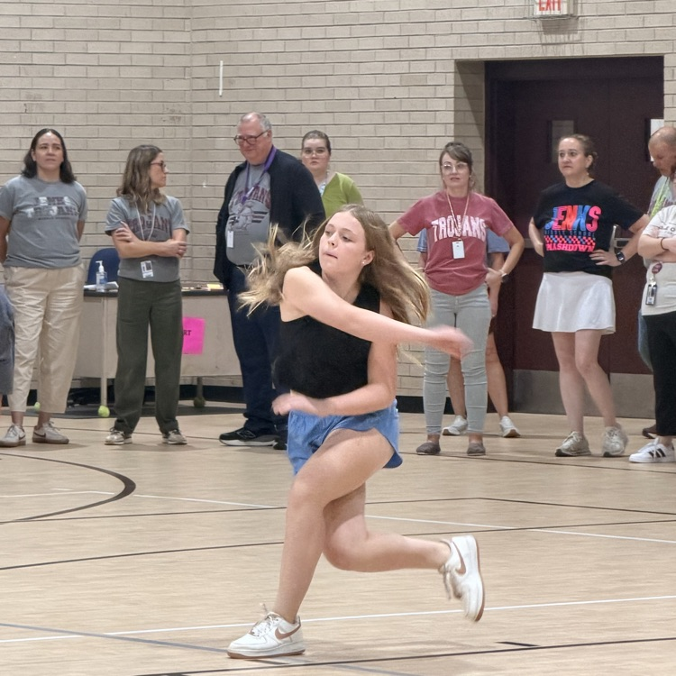 female student just threw a dodgeball