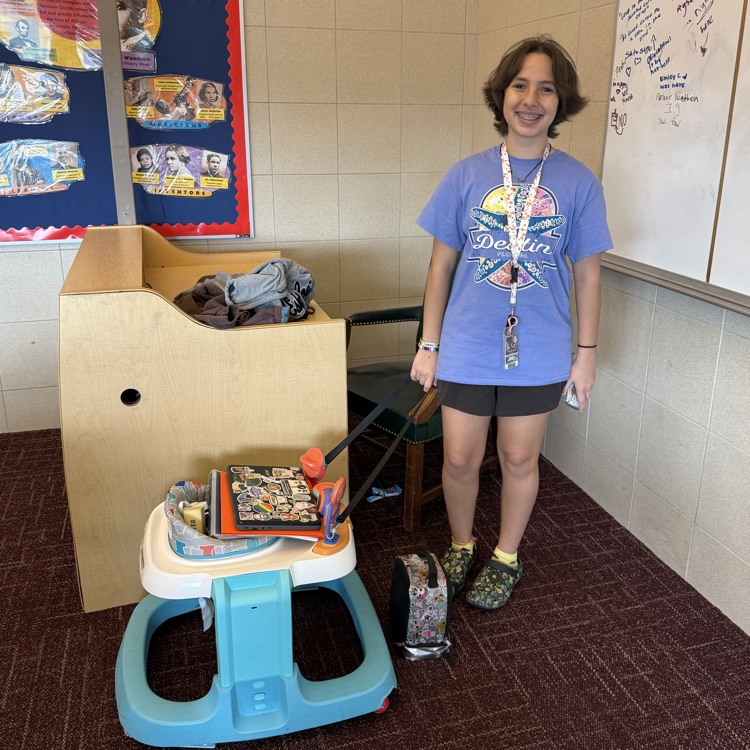 student with her anything about a backpack