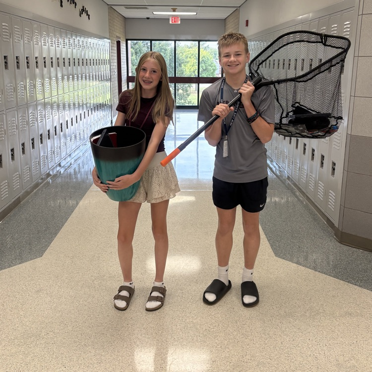two students with their anything but a backpack items