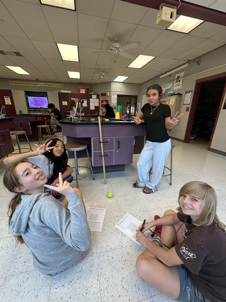 4 students working on lab papers