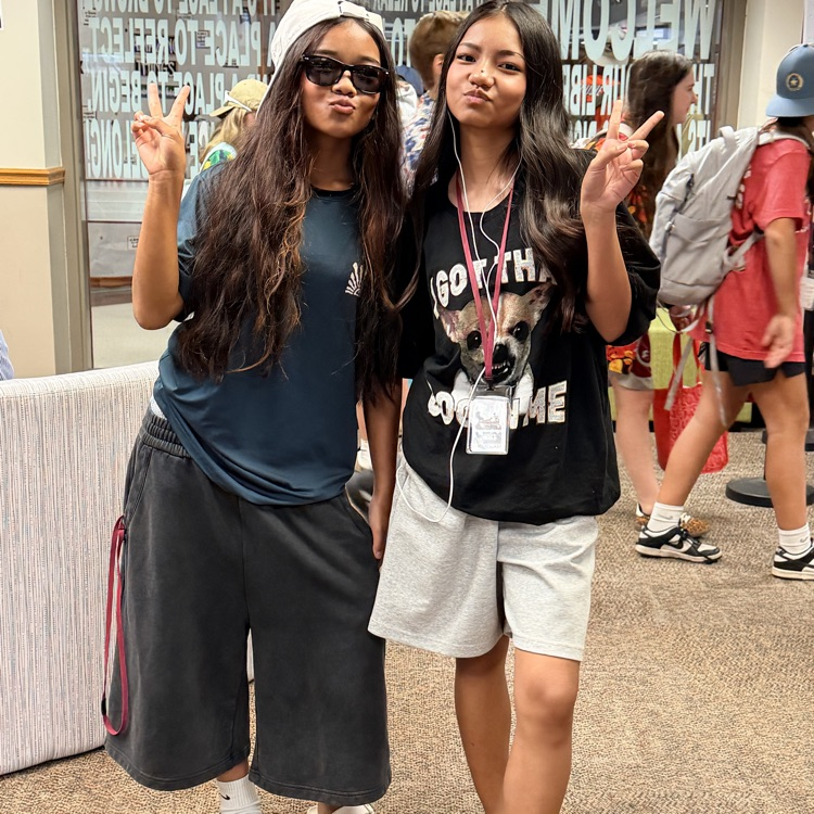 two students stressed as Adam Sandler
