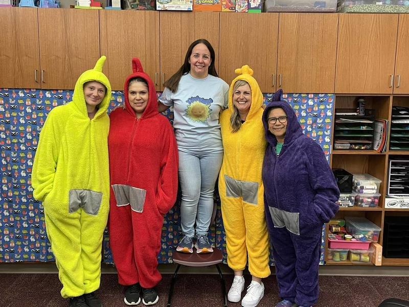 teletubbies and sun costume