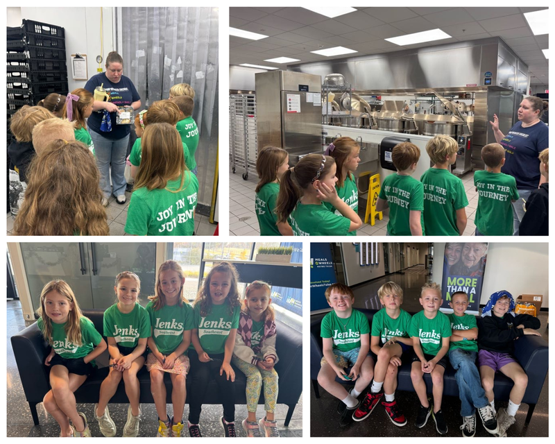 Students on tour of Meals on Wheels facility