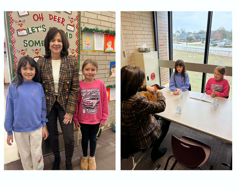 Students interviewing Dr. Butterfield and Clay Martin