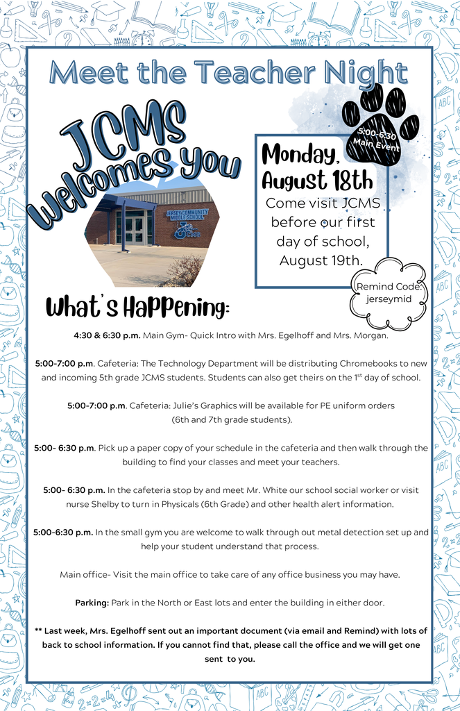 JCMS Meet the Teacher Night