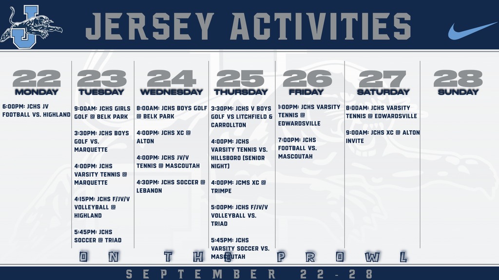 This Week in Jersey Activities