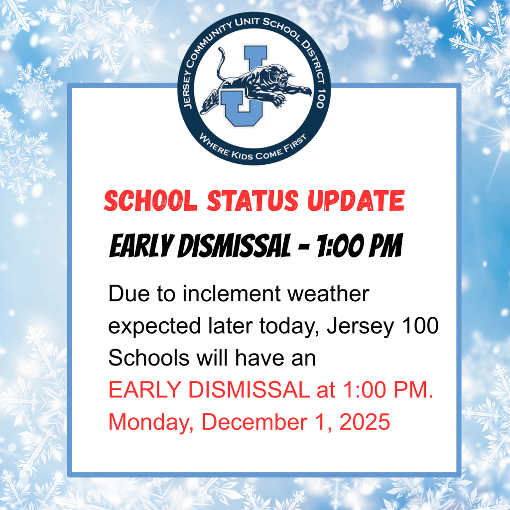 Early Dismissal 12/1/25