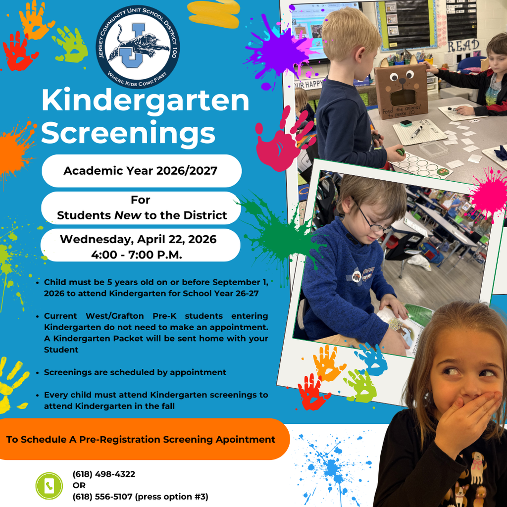 Kindergarten Screenings for the 2026-2027 Academic Year