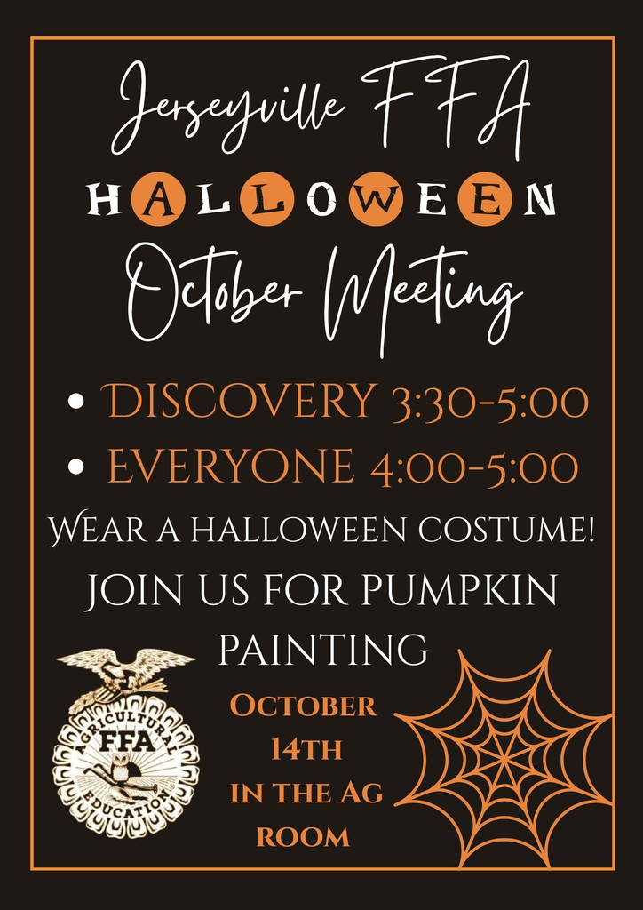 FFA Members join us tomorrow for our October meeting!