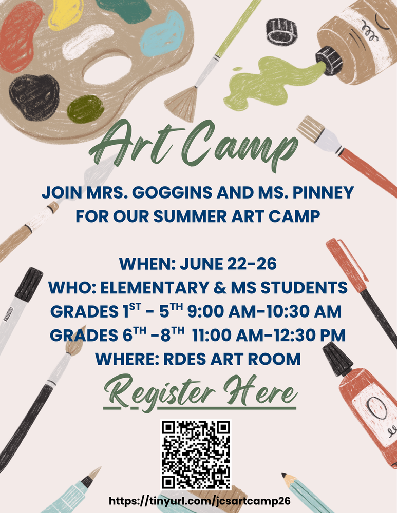 Summer Art Camp Registration is Open!