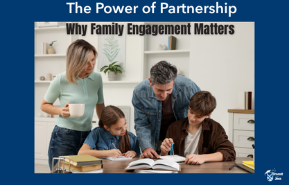 Family doing homework