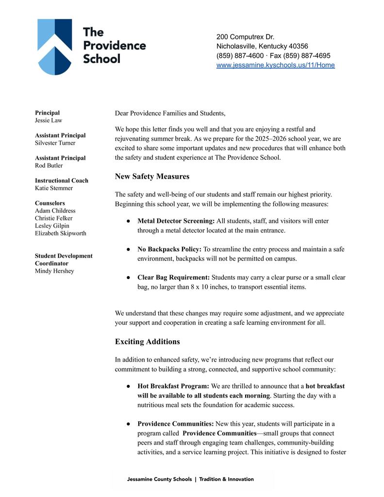 New Safety Measures and Exciting Additions