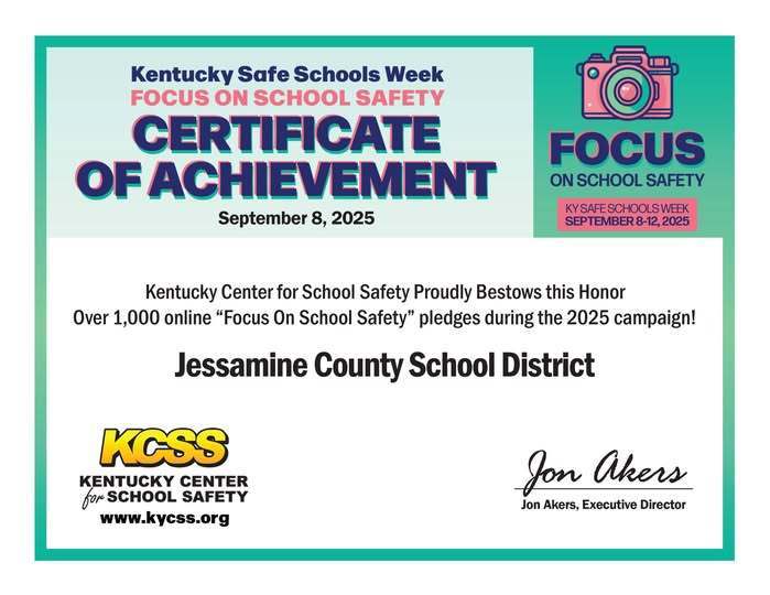Safe Schools certificate