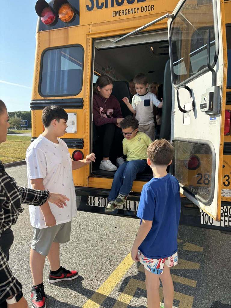 Bus evacuation practice