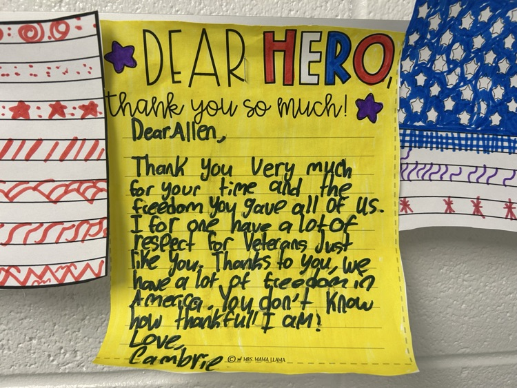 student letter to a Veteran
