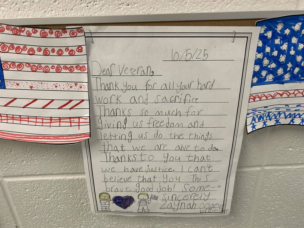Letter to veteran