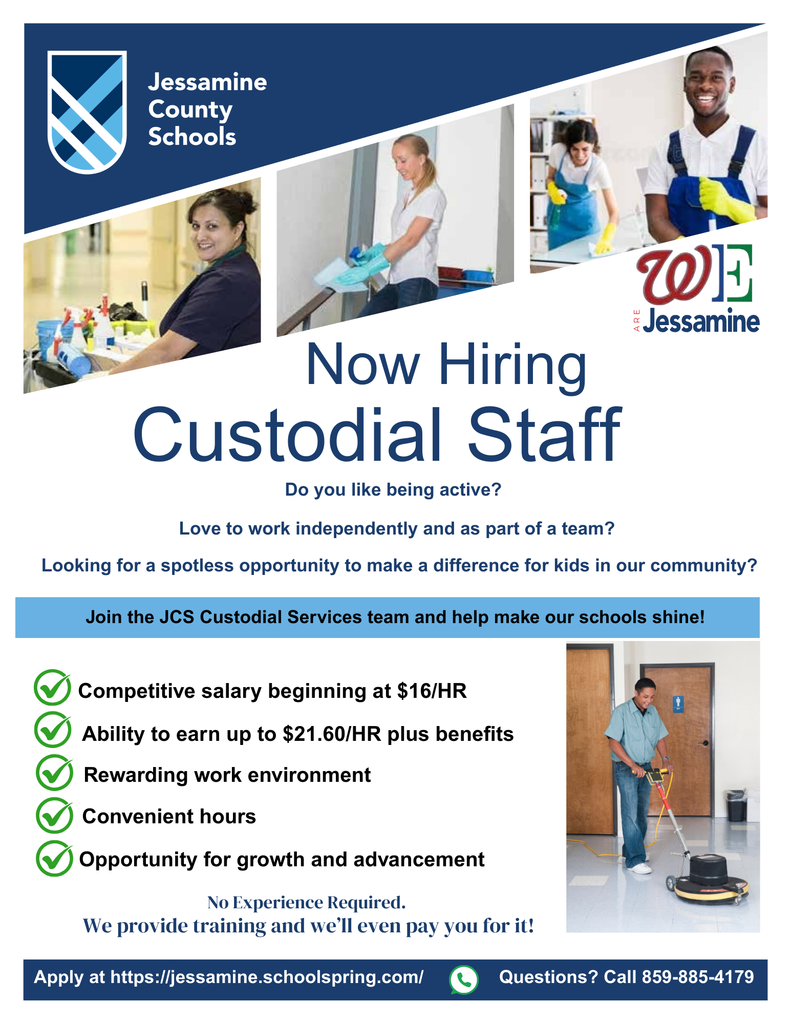 Now hiring custodians