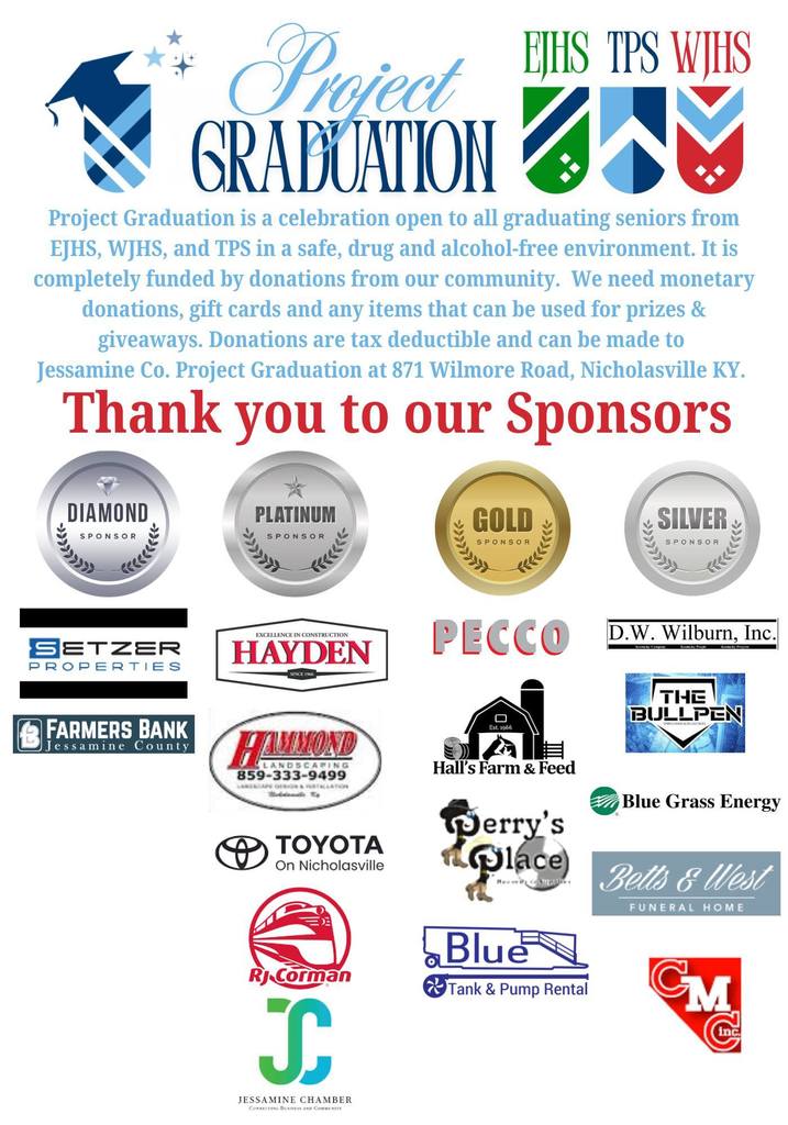 Project Graduation sponsors