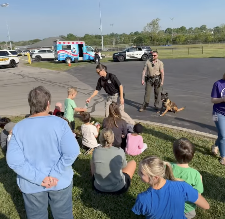 Pre-School Students having a community helpers field trip