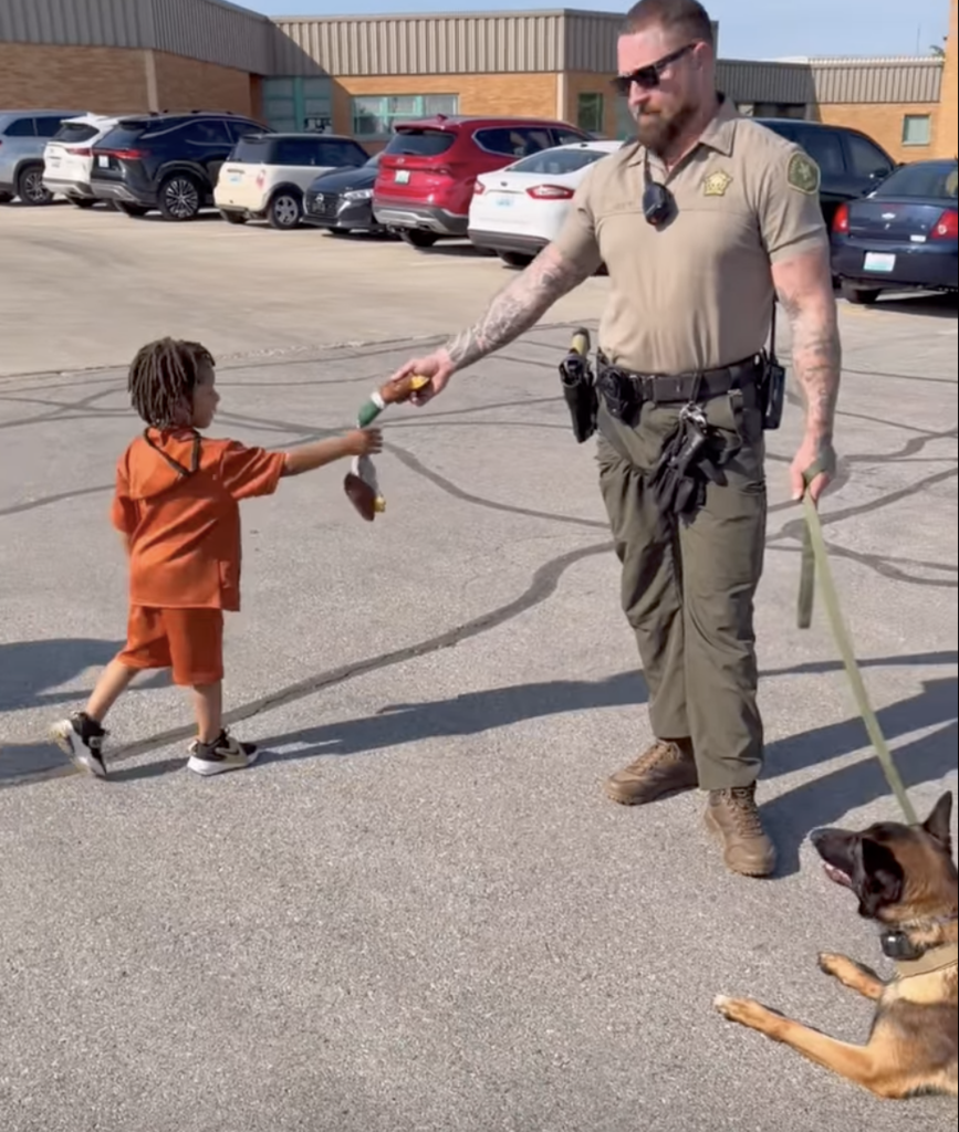 Pre-School Students having a community helpers field trip