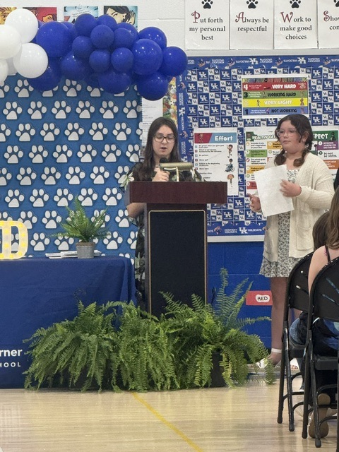 student speaking