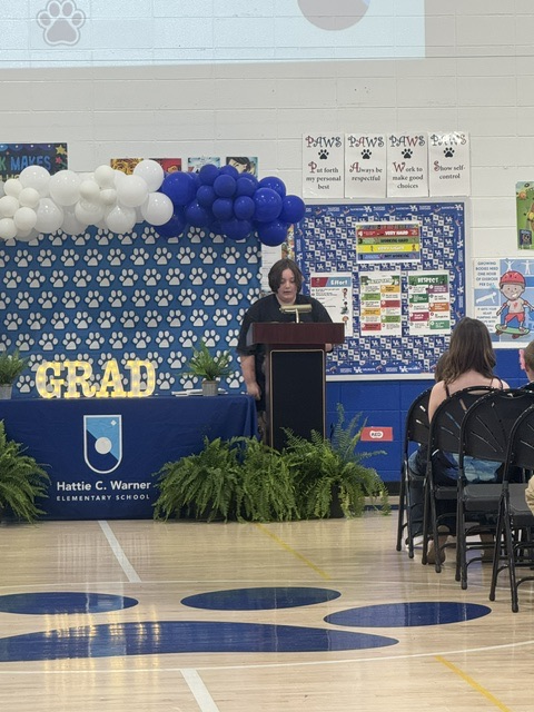 student speaking