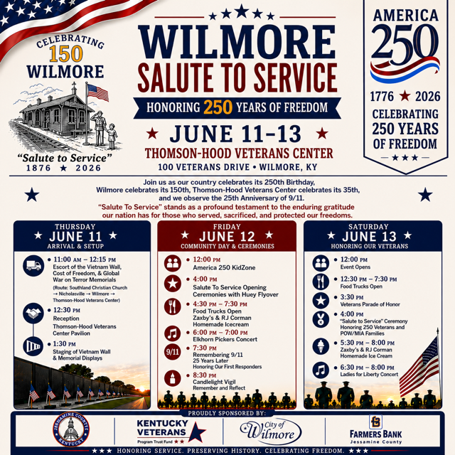 Wilmore Salute to Service Schedule