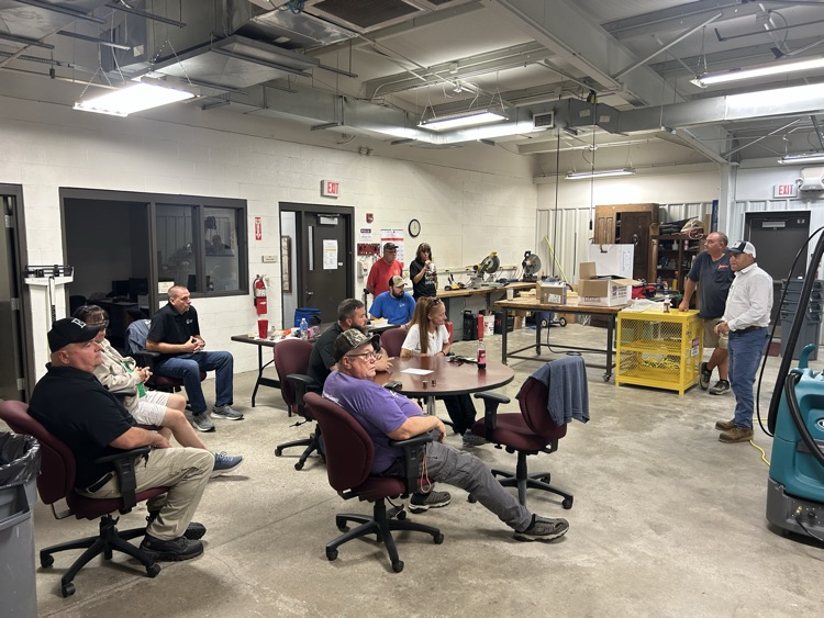 David Marsee takes questions from our leaders about the new machine.