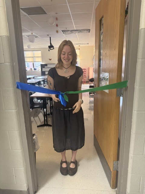 Ms. Grimes' ribbon cutting ceremony.
