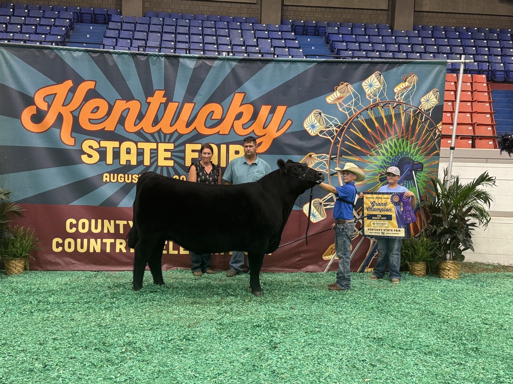 Owen with his prize-winning steer.