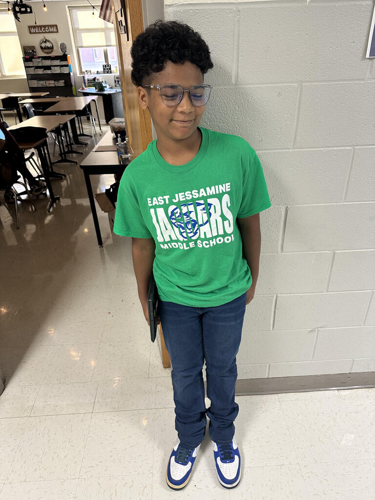 New 8th grade, Jackson already rocking East gear!